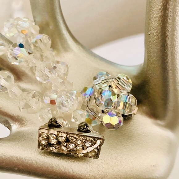 Vintage Art Deco Aurora Borealis Rhinestone Jewelry - Picture 2 of 10